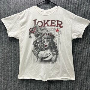 Vintage DOM Men's Graphic JOKER Tshirt White Size XL